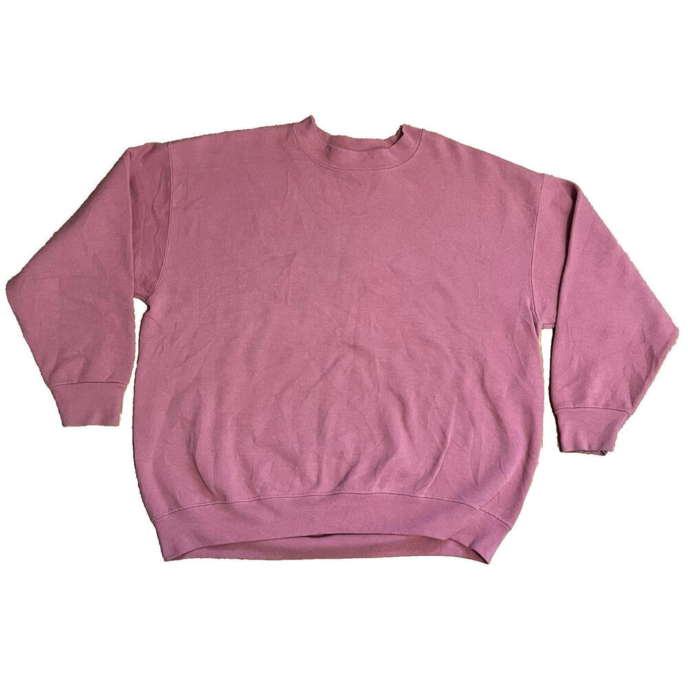 VTG 90s Lee Heavyweight Crew Neck Sweatshirt Womens Size 18W Pink Made in USA